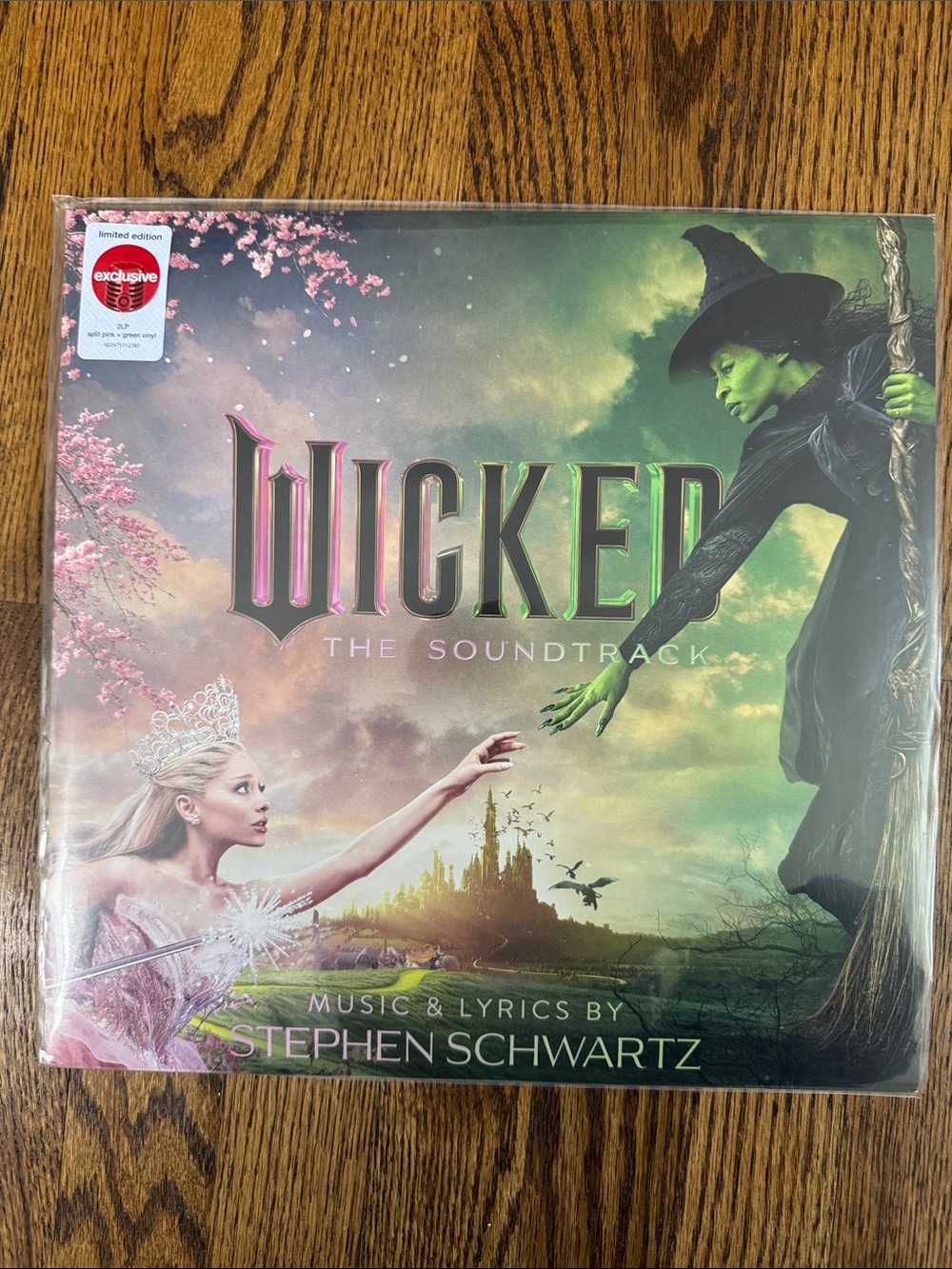 Wicked The Soundtrack 2LP Green And Pink Split Vinyl—Target Exclusive Limited